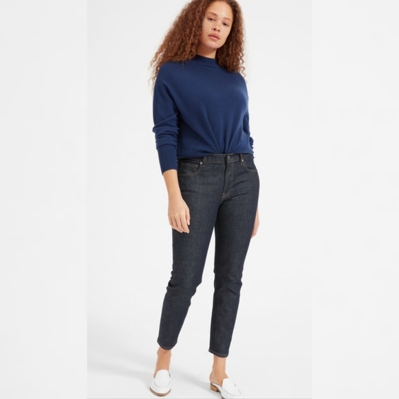 EVERLANE Ankle Skinny Jeans Dark Indigo - Picture 1 of 3